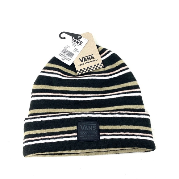 VANS Beanie Multicolor Stripes Knit Hat Unisex One Size VN0A5GPLJNH - Picture 2 of 3